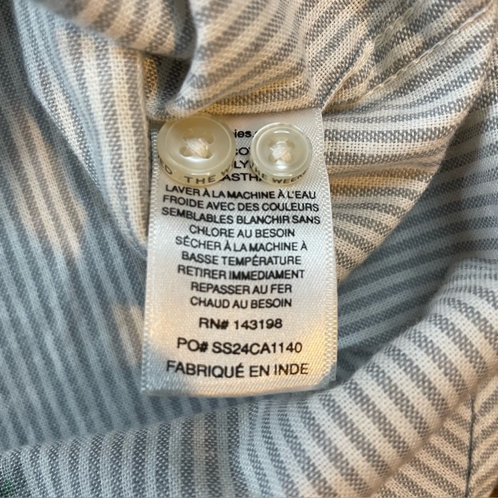 Chubbies The Friday Shirt SS XL Men's White Grey Striped Pineapple Button Down - Picture 5 of 13